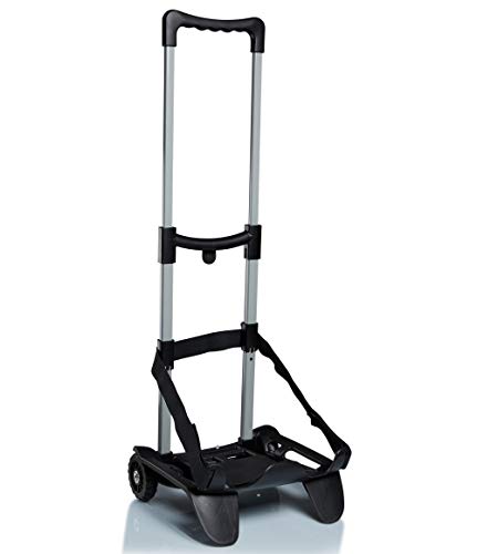 Seven Be Box - Carrello Trolley Scuola - Carrellino Scuola Portazaino, Blocca Zaino - Nero - Bambini e Ragazzi, Taglia Unica