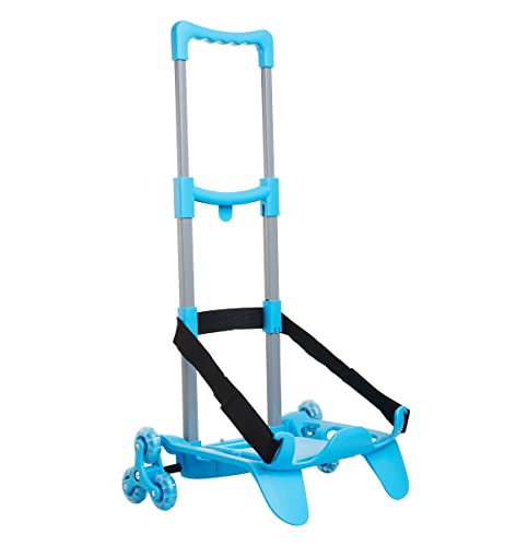 Sj Gang Be Box 3 Ruote - Seven Carrello Trolley Portazaino Blocca Zaino Azzurro