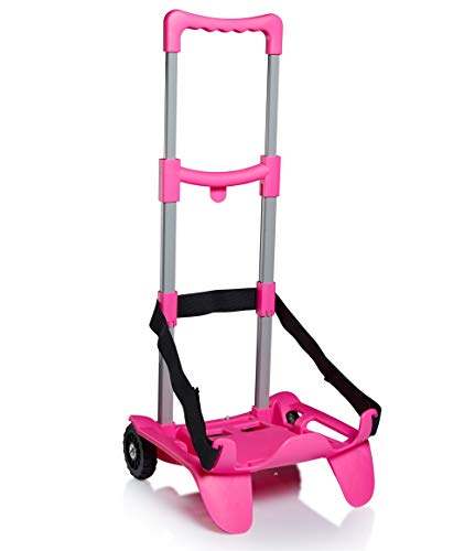 Seven Be Box - Carrello Trolley Scuola - Carrellino Scuola Portazaino, Blocca Zaino - Rosa - Bambini e Ragazzi, Taglia Unica