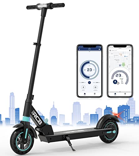 RCB Monopattino elettrico, Monopattino elettrico ultra portatile con APP, ha tre modalità di velocità, display LCD, controllo di crociera, Monopattino elettrico per adulti