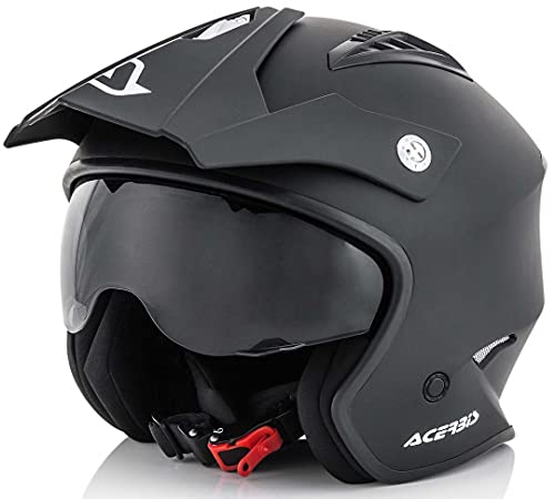 Acerbis 0022569.091.064 Jet Aria Casco, colore Negro, taglia M (57-58 cm)