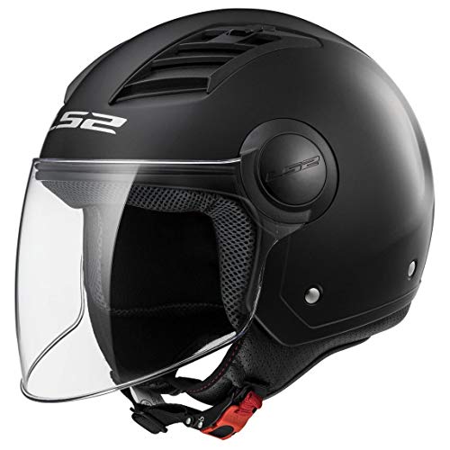 LS2, casco moto jet Airflow nero opaco, M