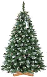 Albero-di-Natale-Artificiale-FairyTrees Pino Naturale con Punte innevate