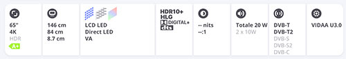 Caratteristiche-Hisense-H65BE7000